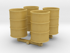 Oil Barrel (open) (x4) 1/48 in Tan Fine Detail Plastic
