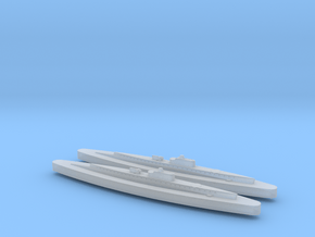USS Mackerel SS-204 1/1800 x2 in Clear Ultra Fine Detail Plastic