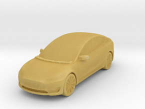 Tesla Model 3 1/100 in Tan Fine Detail Plastic