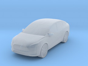 Tesla Model X 1/48 in Clear Ultra Fine Detail Plastic
