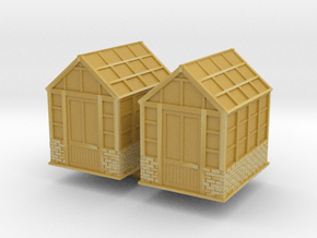 Small Greenhouse (x2) 1/220 in Tan Fine Detail Plastic