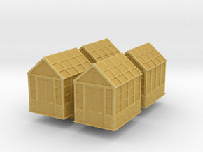 Small Greenhouse (x4) 1/285 in Tan Fine Detail Plastic