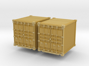 10ft Shipping Container (x2) 1/200 in Tan Fine Detail Plastic