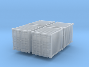 10ft Shipping Container (x4) 1/220 in Clear Ultra Fine Detail Plastic