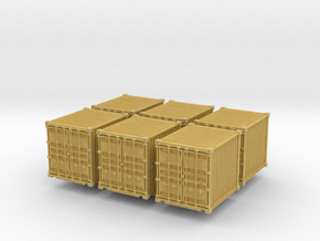 10ft Shipping Container (x6) 1/285 in Tan Fine Detail Plastic