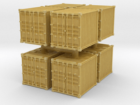 10ft Shipping Container (x8) 1/350 in Tan Fine Detail Plastic
