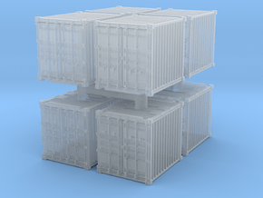 10ft Shipping Container (x8) 1/350 in Clear Ultra Fine Detail Plastic