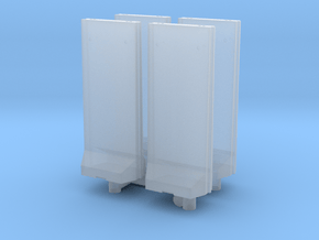 Concrete T-Wall (x4) 1/100 in Clear Ultra Fine Detail Plastic