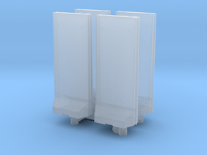 Concrete T-Wall (x4) 1/87 in Clear Ultra Fine Detail Plastic