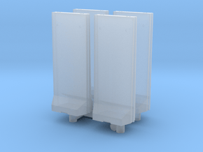 Concrete T-Wall (x4) 1/120 in Clear Ultra Fine Detail Plastic