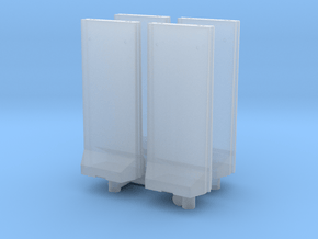 Concrete T-Wall (x4) 1/144 in Clear Ultra Fine Detail Plastic