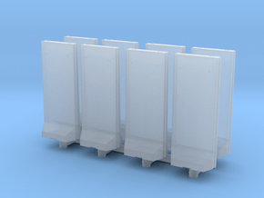 Concrete T-Wall (x8) 1/200 in Clear Ultra Fine Detail Plastic