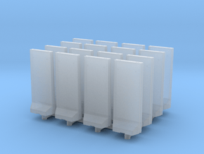 Concrete T-Wall (x16) 1/220 in Clear Ultra Fine Detail Plastic