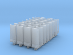Concrete T-Wall (x32) 1/350 in Clear Ultra Fine Detail Plastic