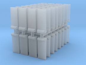 Concrete T-Wall (x64) 1/500 in Clear Ultra Fine Detail Plastic