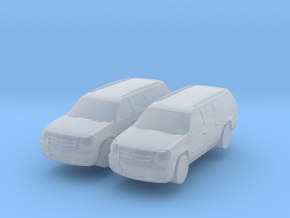 Cadillac Escalade 2013 (x2) 1/200 in Clear Ultra Fine Detail Plastic