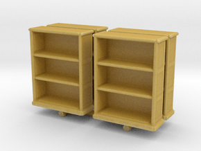 Wooden Bookcase (x4) 1/87 in Tan Fine Detail Plastic