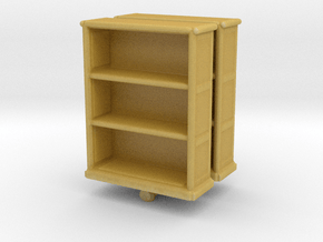 Wooden Bookcase (x2) 1/72 in Tan Fine Detail Plastic