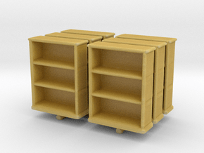 Wooden Bookcase (x6) 1/120 in Tan Fine Detail Plastic