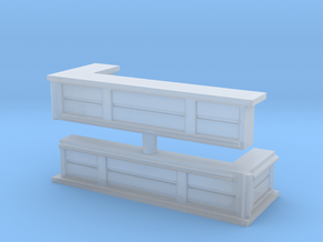 Bar Counter (left corner) (x2) 1/120 in Clear Ultra Fine Detail Plastic