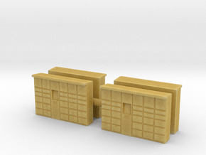 Parcel Locker (x4) 1/160 in Tan Fine Detail Plastic