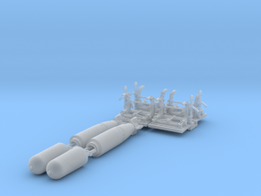 1/72 Torpedo Mk13 W Rack For PT Boat Set004 in Clear Ultra Fine Detail Plastic
