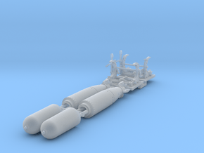 1-72 Torpedo Mk13 W Rack For PT Boat Set005 in Clear Ultra Fine Detail Plastic