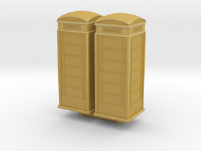 UK Phone Booth (x2) 1/87 in Tan Fine Detail Plastic