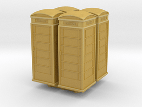 UK Phone Booth (x4) 1/144 in Tan Fine Detail Plastic