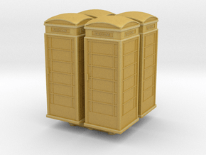 UK Phone Booth (x4) 1/160 in Tan Fine Detail Plastic