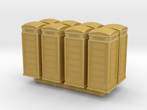 UK Phone Booth (x8) 1/200 in Tan Fine Detail Plastic