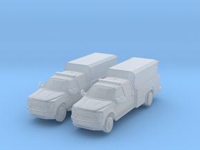 Ford F-550 Utility (x2) 1/285 in Clear Ultra Fine Detail Plastic