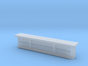 Bar Counter (straight) 1/72 in Clear Ultra Fine Detail Plastic
