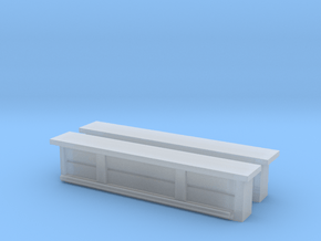 Bar Counter (straight) (x2) 1/120 in Clear Ultra Fine Detail Plastic