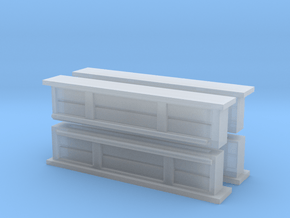Bar Counter (straight) (x4) 1/160 in Clear Ultra Fine Detail Plastic