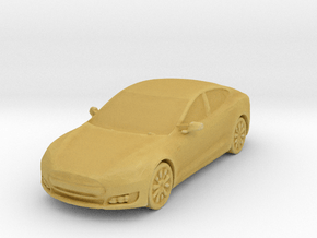 Tesla Model S 1/100 in Tan Fine Detail Plastic