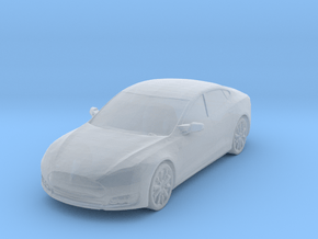 Tesla Model S 1/100 in Clear Ultra Fine Detail Plastic