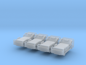 Modern Hospital Bed (x4) 1/100 in Clear Ultra Fine Detail Plastic