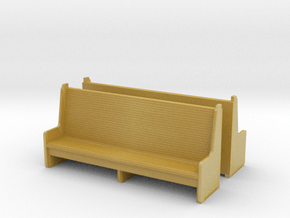 Vintage Wooden Bench (x2) 1/87 in Tan Fine Detail Plastic