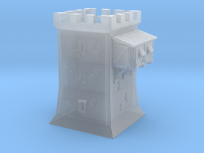 Medieval tower / keep in Clear Ultra Fine Detail Plastic