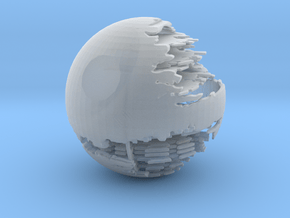 The Death Star II in Clear Ultra Fine Detail Plastic