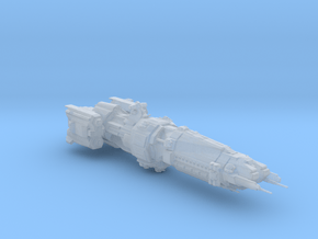 The EXPANSE / MCRN Terminus class cruiser in Clear Ultra Fine Detail Plastic