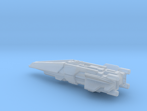 UNSC destroyer high detail /small , 4.41cm in Clear Ultra Fine Detail Plastic