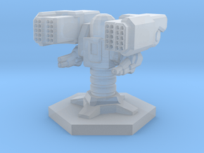 Dual Missile Auto turret in Clear Ultra Fine Detail Plastic