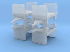 Luggage Cart (x4) 1/120 in Clear Ultra Fine Detail Plastic