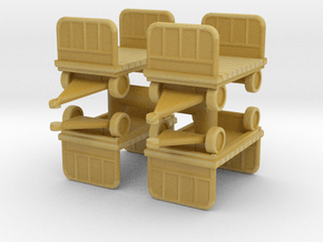 Luggage Cart (x4) 1/144 in Tan Fine Detail Plastic