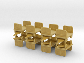 Luggage Cart (x8) 1/160 in Tan Fine Detail Plastic