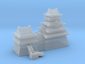 Japanese castle in high detail  in Clear Ultra Fine Detail Plastic
