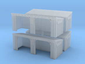 Farm Wooden Shed (x4) 1/220 in Clear Ultra Fine Detail Plastic