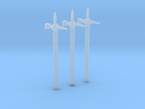 Diablo warhammers for 28mm/35mm minis - 3 pieces in Clear Ultra Fine Detail Plastic